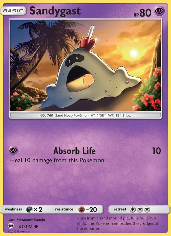Sandygast Pokémon card
