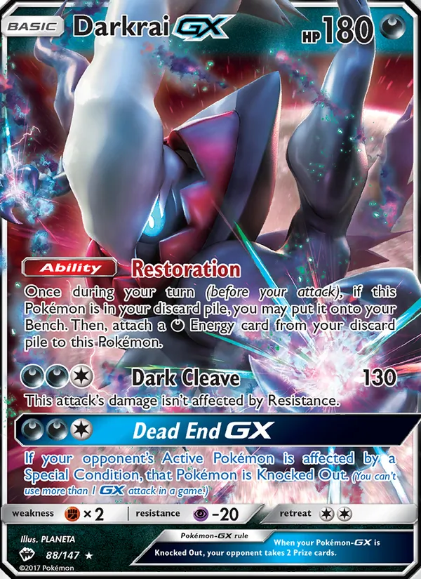 Darkrai GX Pokémon card