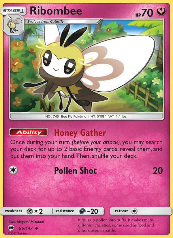 Ribombee Pokémon card