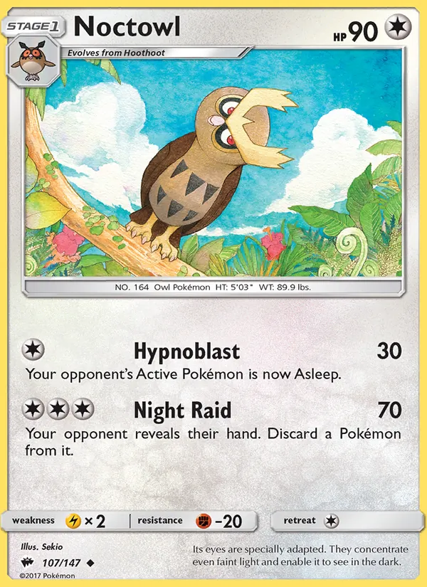 Noctowl Pokémon card