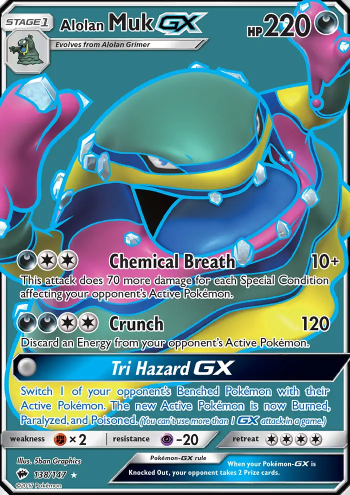 Alolan Muk GX Pokémon card