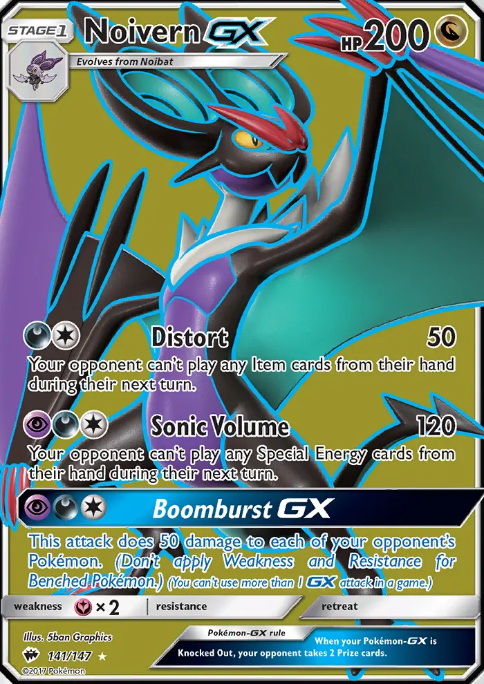 Noivern GX Pokémon card