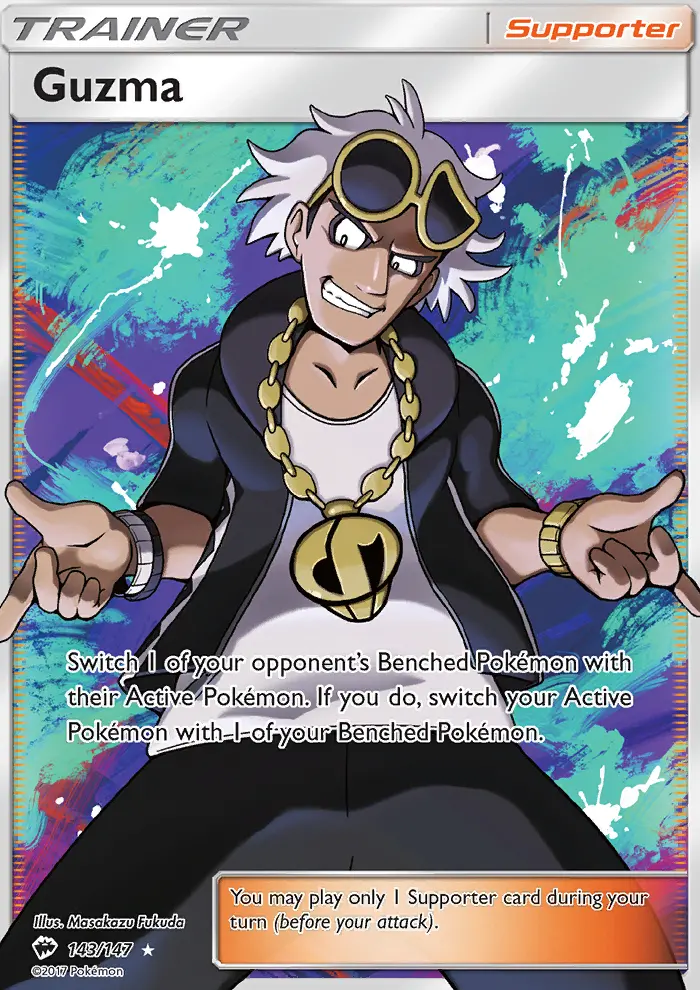 Guzma Pokémon card