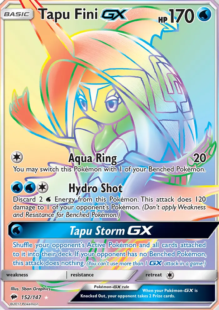 Tapu Fini GX Pokémon card