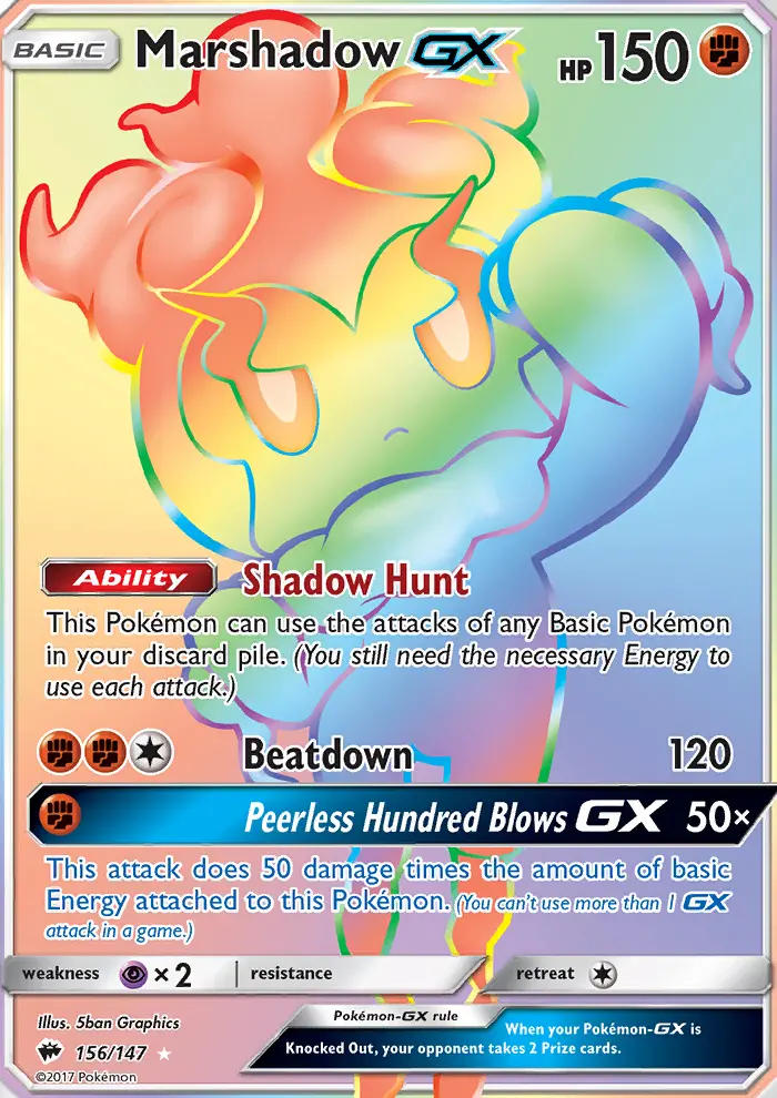 Marshadow GX Pokémon card