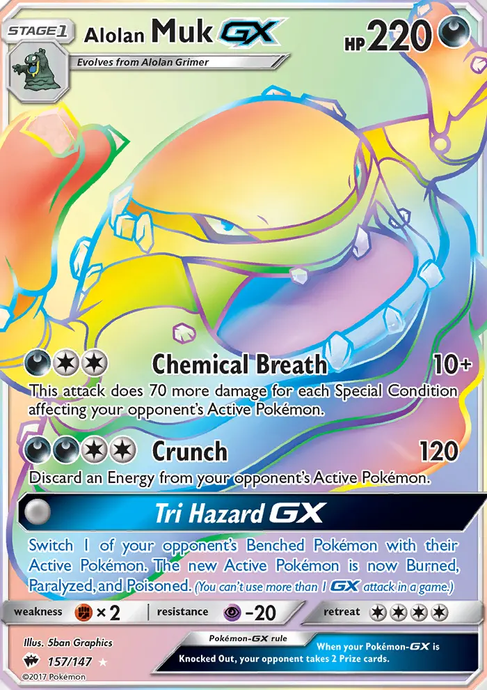 Alolan Muk GX Pokémon card