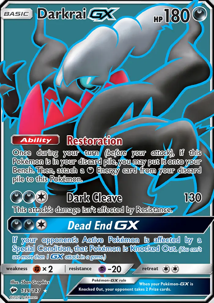 Darkrai GX Pokémon card