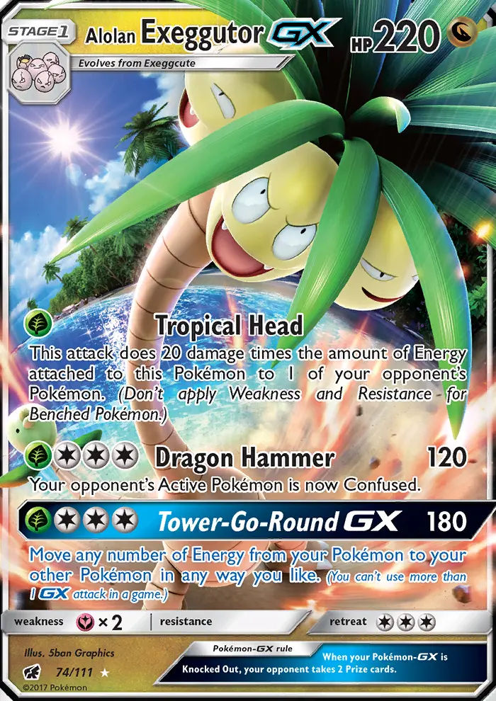 Alolan Exeggutor GX Pokémon card