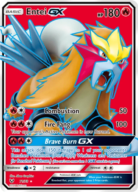 Entei GX Pokémon card
