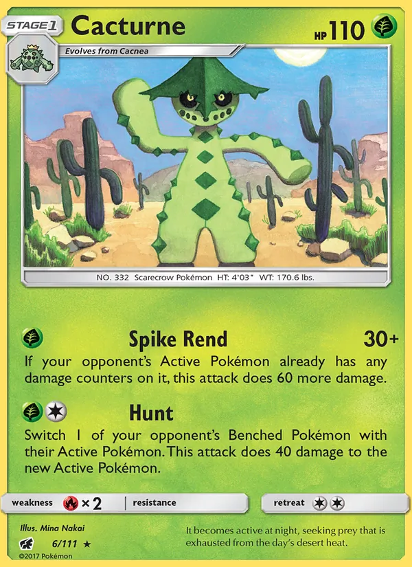 Cacturne Pokémon card