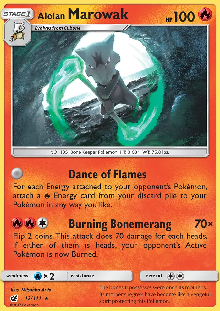 Alolan Marowak Pokémon card