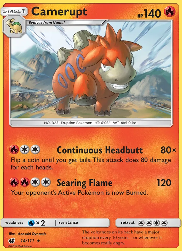 Camerupt Pokémon card
