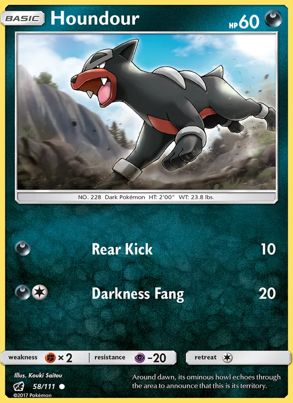 Houndour Pokémon card