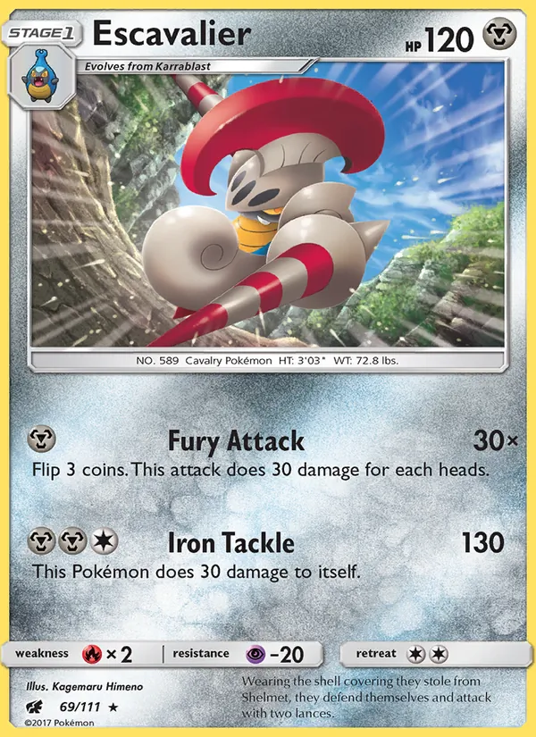 Escavalier Pokémon card