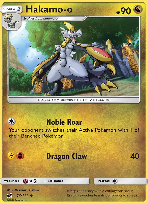 Hakamo-o Pokémon card