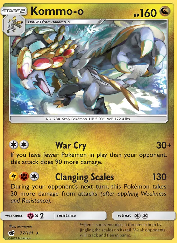 Kommo-o Pokémon card
