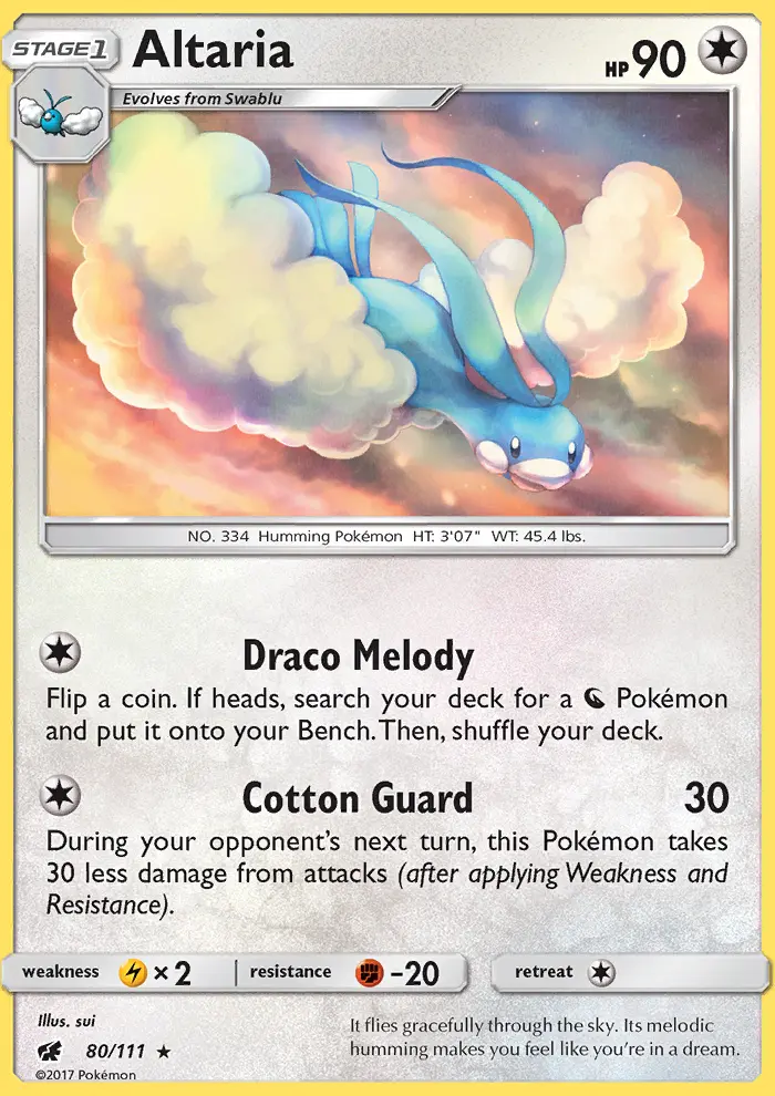 Altaria Pokémon card