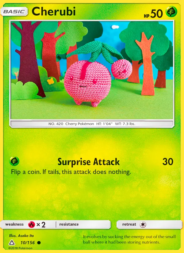 Cherubi Pokémon card