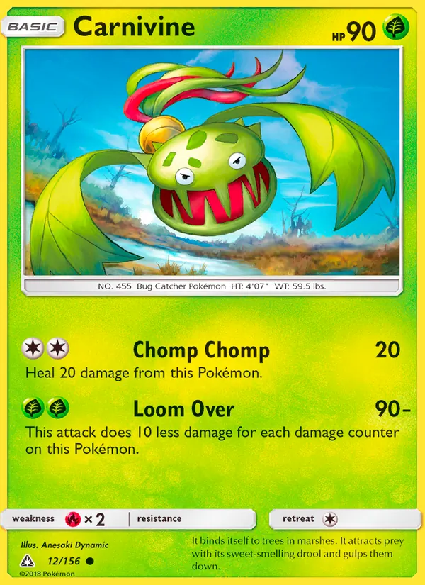 Carnivine Pokémon card
