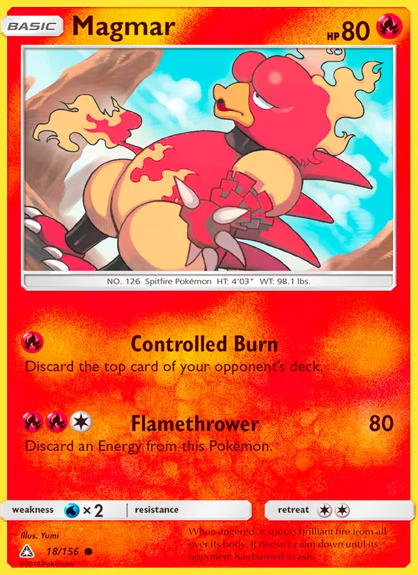 Magmar Pokémon card