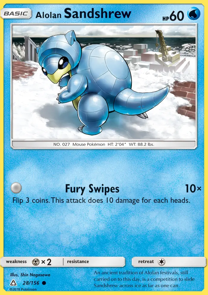 Alolan Sandshrew Pokémon card