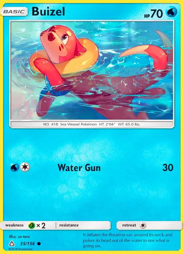Buizel Pokémon card