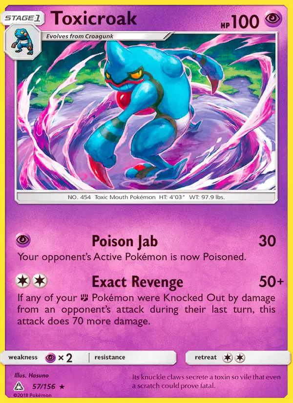 Toxicroak Pokémon card