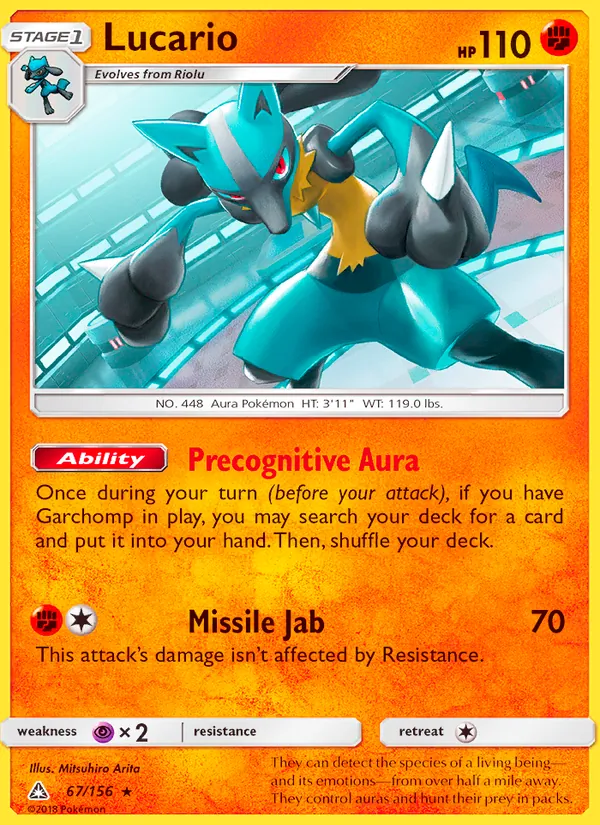 Lucario Pokémon card