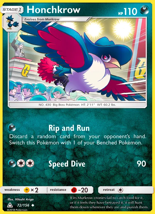 Honchkrow Pokémon card