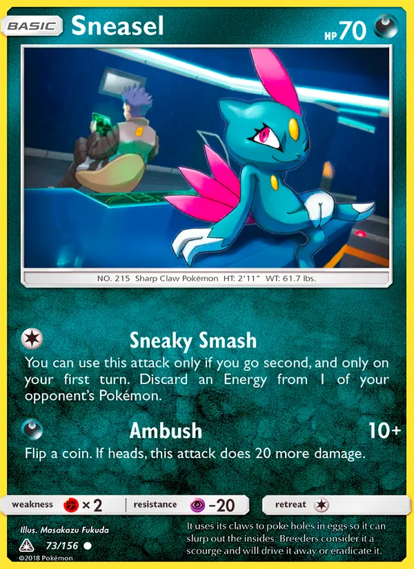 Sneasel Pokémon card