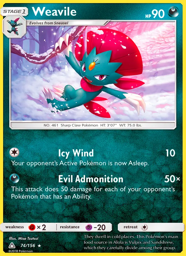 Weavile Pokémon card