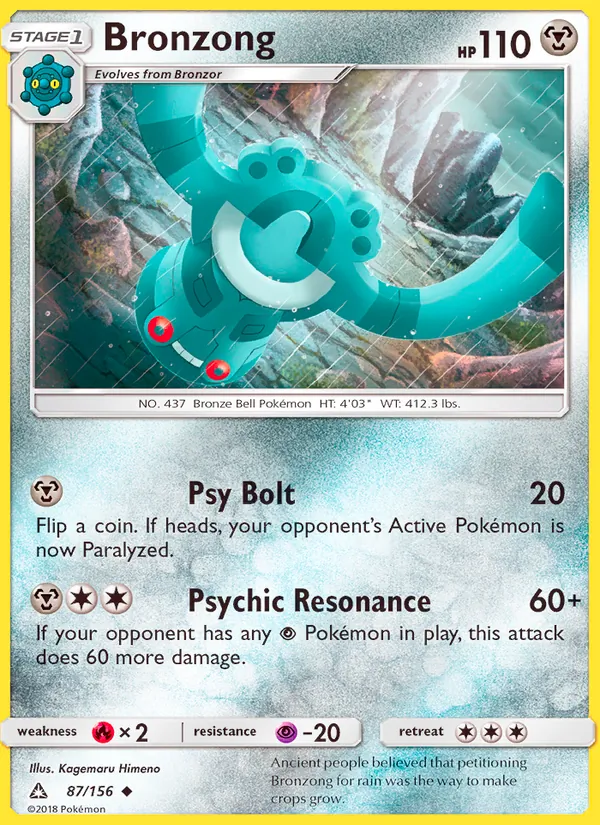 Bronzong Pokémon card