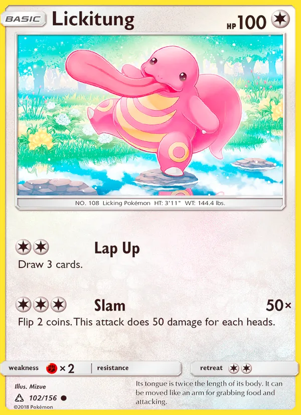 Lickitung Pokémon card