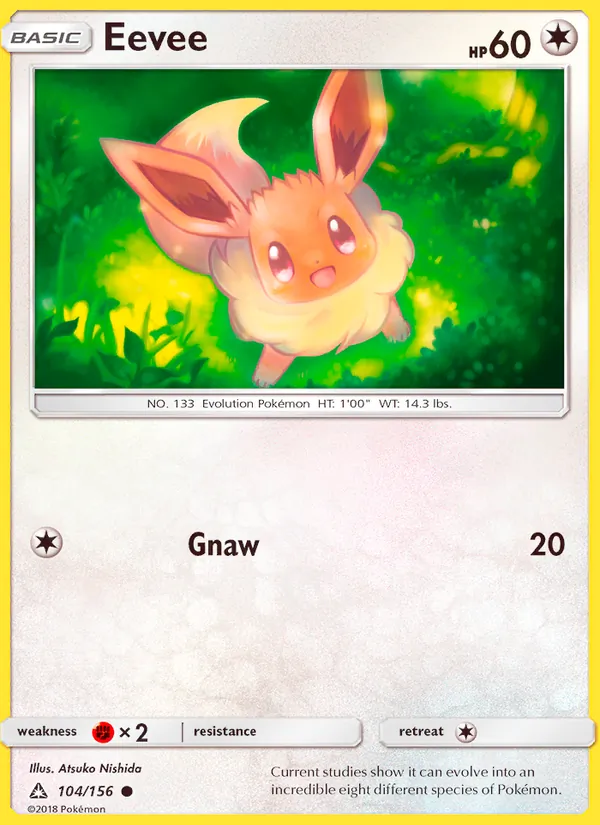 Eevee Pokémon card