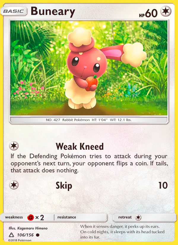 Buneary Pokémon card