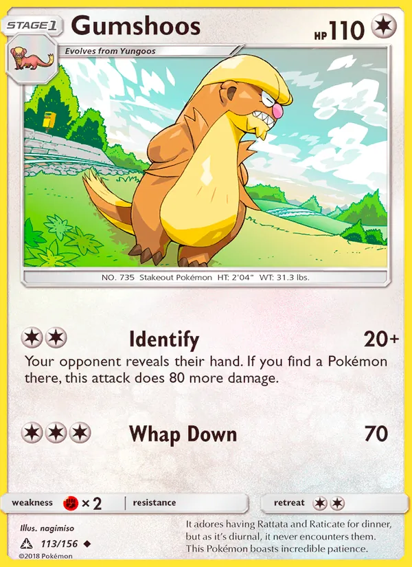 Gumshoos Pokémon card