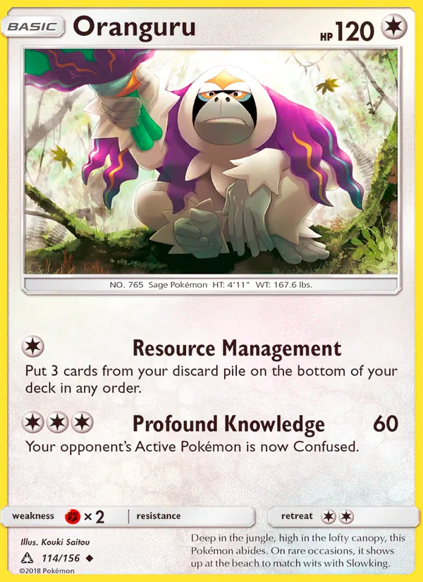 Oranguru Pokémon card