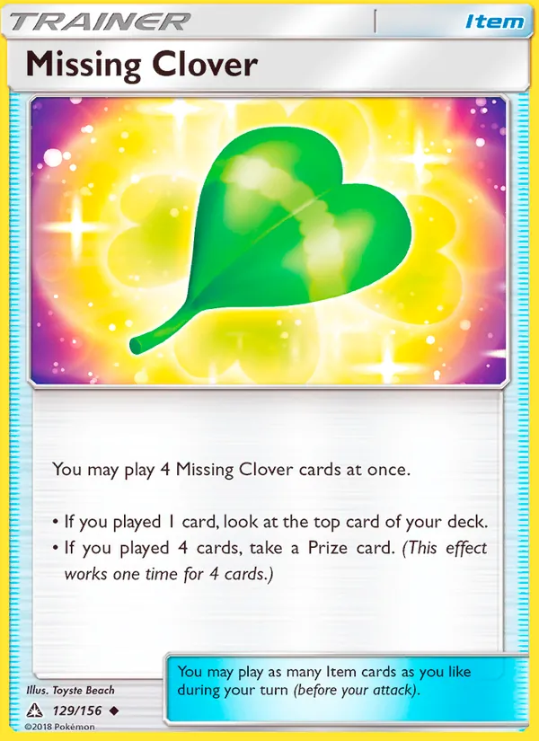Missing Clover card