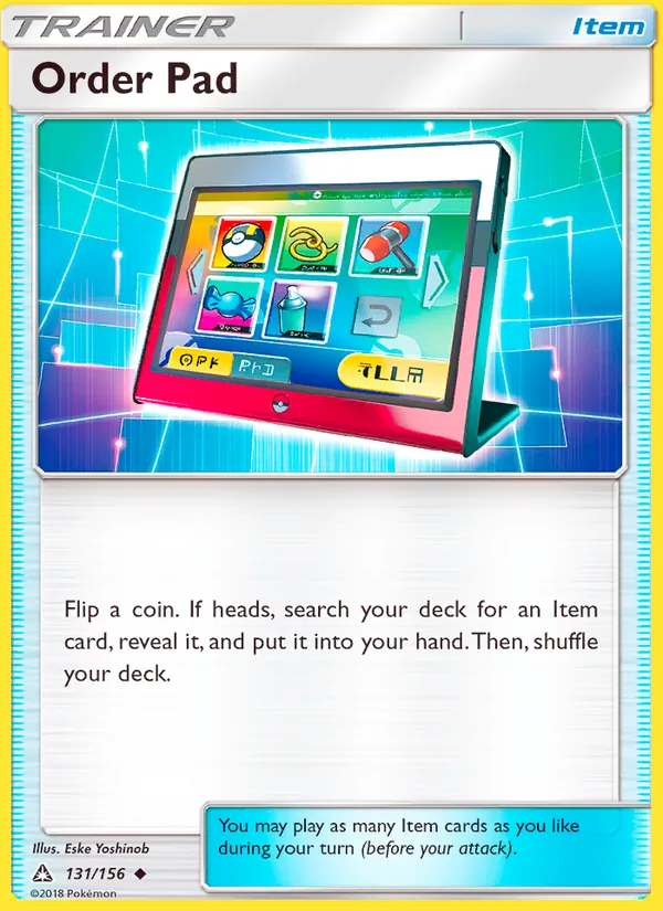 Order Pad card