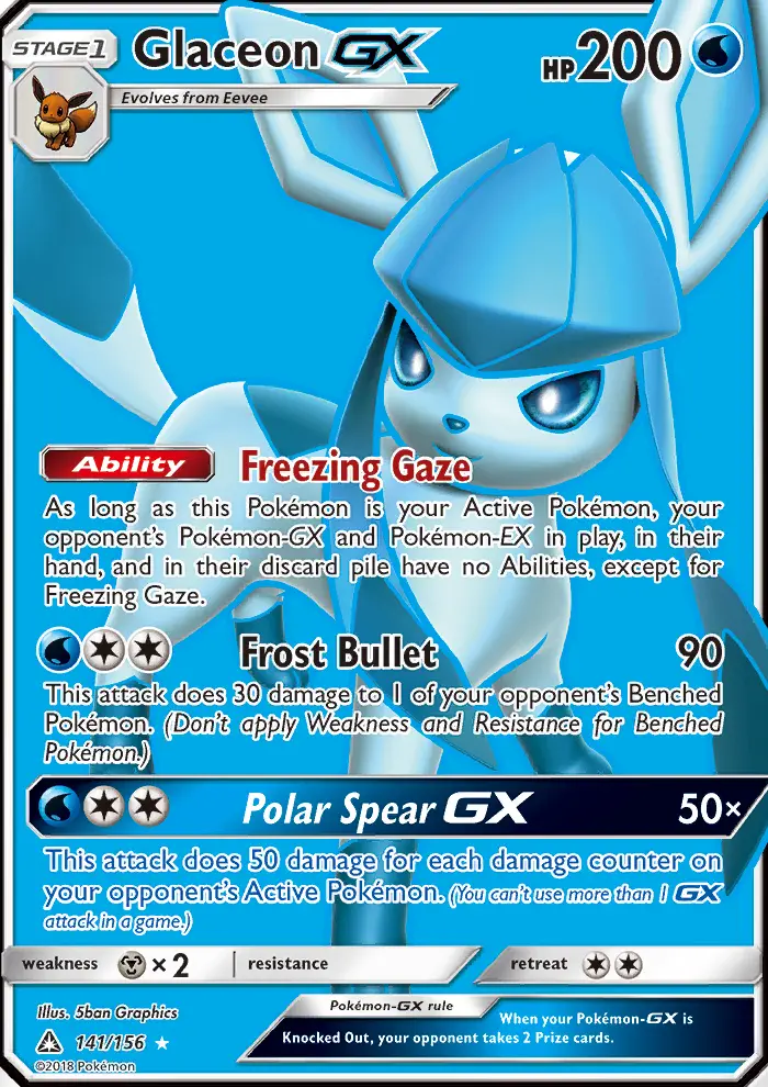 Glaceon GX Pokémon card