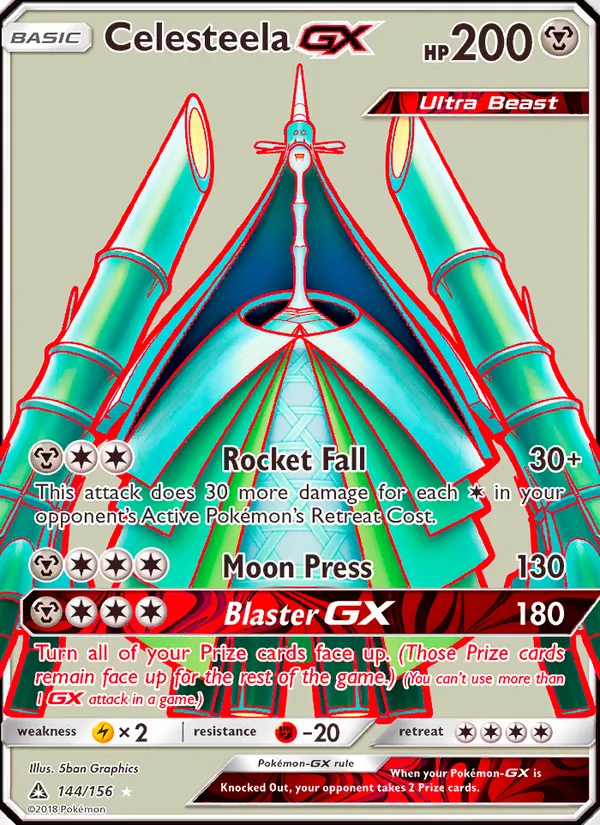 Celesteela GX Pokémon card