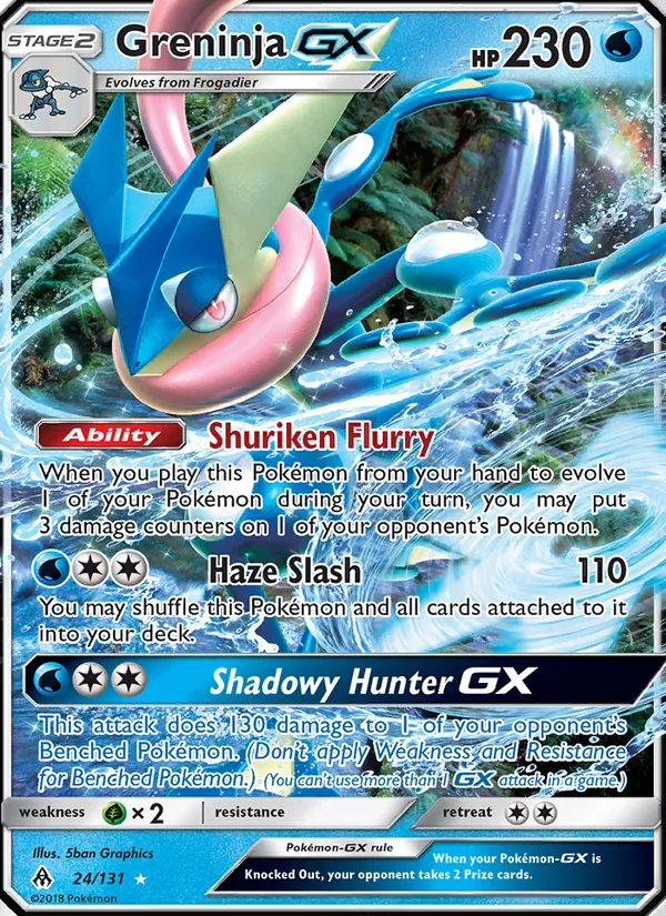 Greninja GX Pokémon card