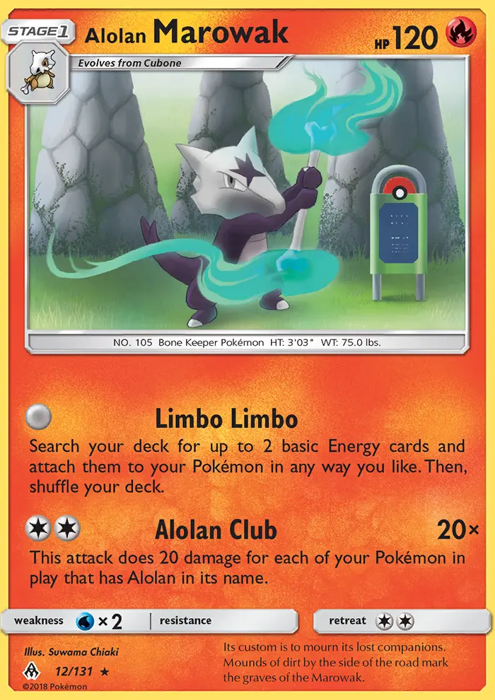 Alolan Marowak Pokémon card