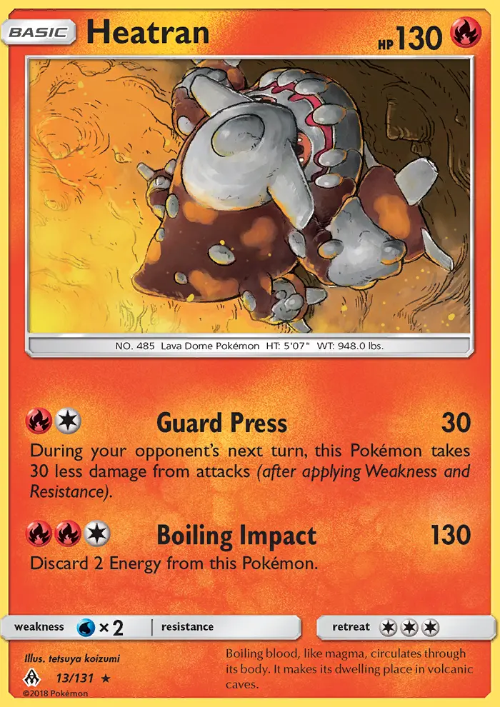 Heatran Pokémon card