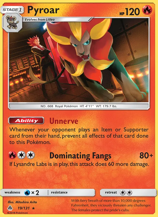 Pyroar Pokémon card