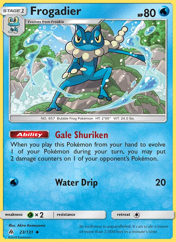 Frogadier Pokémon card