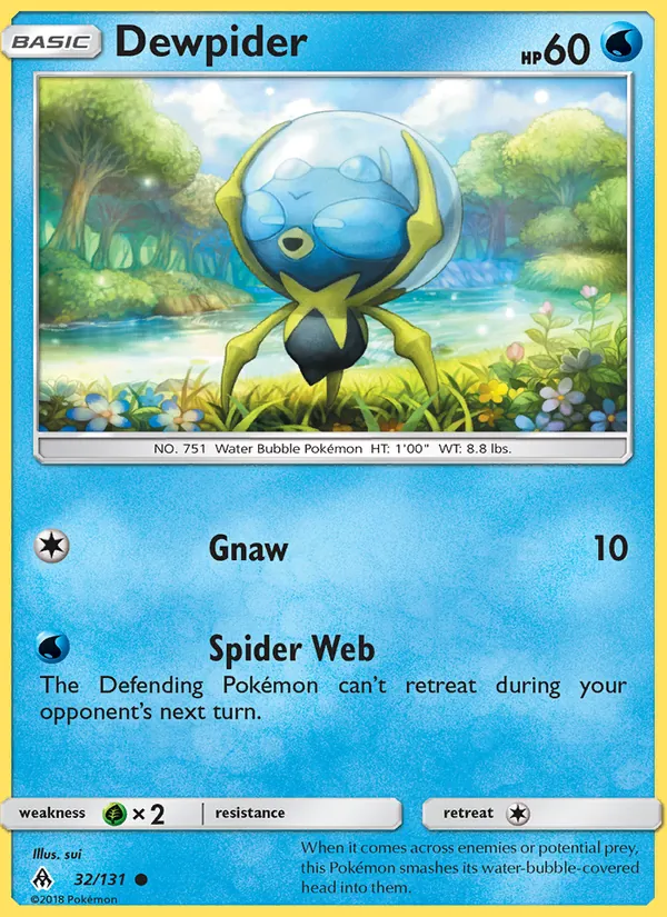 Dewpider Pokémon card