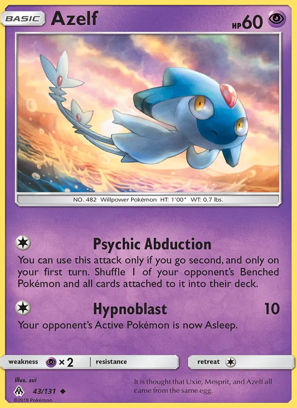 Azelf Pokémon card