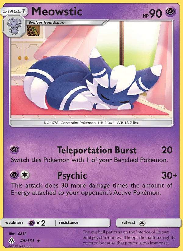 Meowstic Pokémon card