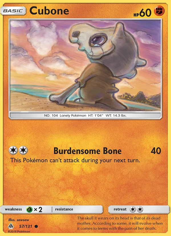 Cubone Pokémon card
